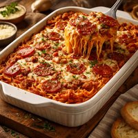 Spaghetti Pizza Casserole