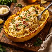 Spaghetti Squash Alfredo Low Carb