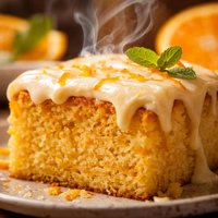 Spaghetti Squash Cake with Orange Cream Cheese Glaze
