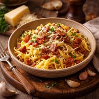 Spaghetti Squash Carbonara Diabetic