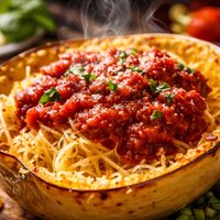 Spaghetti Squash with Red Sauce