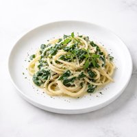 Spaghetti with Creamy Spinach and Tarragon
