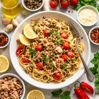 Spaghetti with Italian Tuna Capers