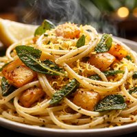 Spaghetti with Potato Sage and Lemon