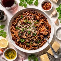 Spaghetti with Red Wine Sauce