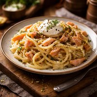 Spaghetti with Smoked Salmon and Mascarpone