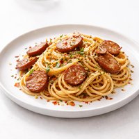 Spaghetti with Smoked Sausage
