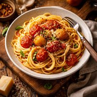 Spaghetti with Three Tomatoes