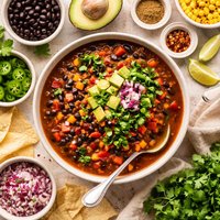 Spanish Black Bean Soup Vegan