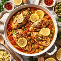 Spanish Chicken Breasts with Lemon and Saffron