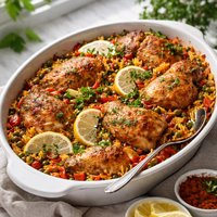Spanish Chicken Rice Bake