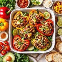Spanish Inspired Stuffed Peppers
