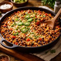 Spanish Rice and Beef Casserole