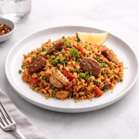 Spanish Rice with Chicken and Sausage