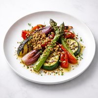 Spanish Style Grilled Vegetables with Breadcrumb Picada