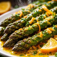 Spanish Tapas Asparagus W Orange and Lemon Sauce