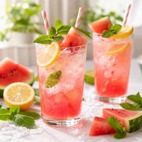 Sparkling Watermelon Lemonade Spritzers