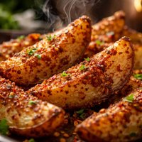 Spice Crumb Coated Wedge Baked Potatoes