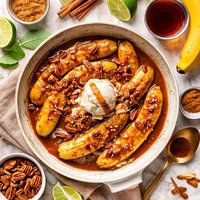 Spiced Bananas with Rum Sauce