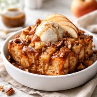 Spiced Caramel Apple Bread Pudding