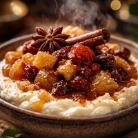 Spiced Fruit Compote with Ricotta Cream