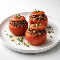 Spiced Lamb Stuffed Tomatoes