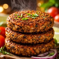 Spiced Lentil Carrot Veggie Burgers