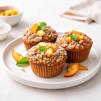 Spiced Peach Muffins