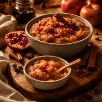 Spiced Pomegranate Molasses Applesauce