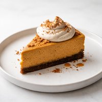 Spiced Pumpkin Cheesecake with Brown Sugar Bourbon Cream