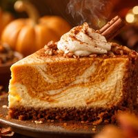Spiced Pumpkin Swirl Cheesecake