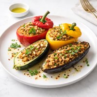 Spiced Rice Stuffed Veggies