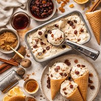 Spiced Rum Raisin Ice Cream