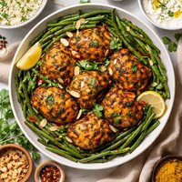 Spiced Saffron Chicken and Green Beans