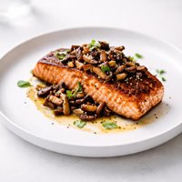 Spiced Salmon with Shiitake Mushroom Relish