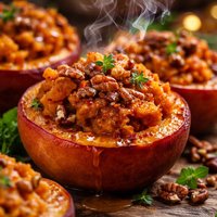 Spiced Sweet Potatoes in Peaches