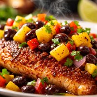 Spiced Tilapia with Mango Black Bean Salsa