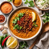 Spiced Up Red Lentils Masoor Dal