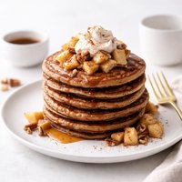 Spicy Apple Gingerbread Pancakes