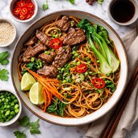 Spicy Asian Beef and Noodles