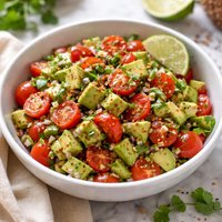 Spicy Avocado and Grape Tomato Salad Salsa