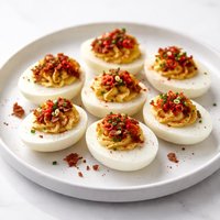 Spicy Bacon Devilled Eggs