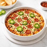 Spicy Baked Jalapeno Pizza Dip