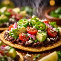 Spicy Bean and Avocado Tostadas