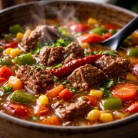 Spicy Beef and Vegetable Soup