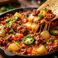 Spicy Beef Cheese Potato Entree Dip