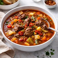 Spicy Beef Vegetable Soup