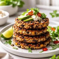 Spicy Black Bean Cakes