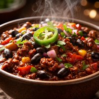 Spicy Black Bean Chorizo Chili