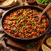 Spicy Black Eyed Pea Skillet